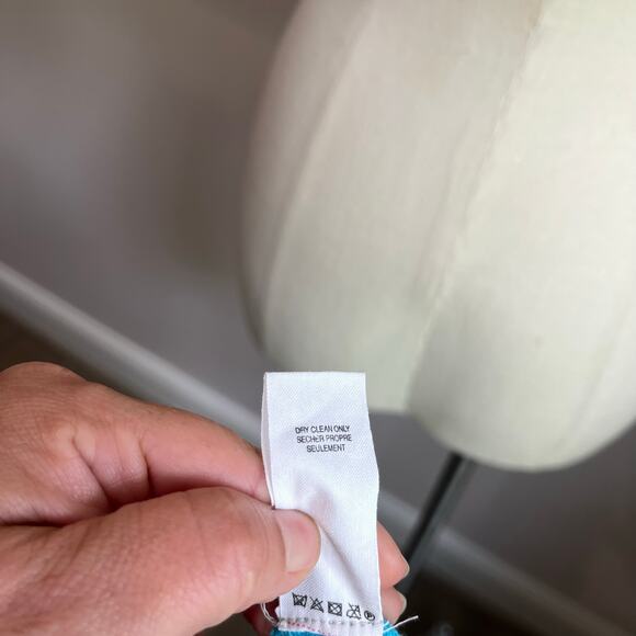 Y2K Free People Boho Hippie Teal and Green Silk Embroidered Tank Top Size 8 - Picture 9 of 11